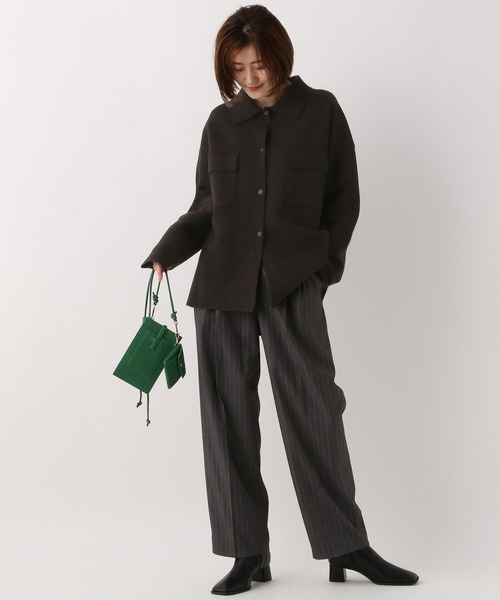 A part by(アパートバイ)の「セットアップ対応/エリツキニットシャツ 123618(シャツ/ブラウス・レディース・ブラック/ベージュ・FREE)」の19枚目の写真
