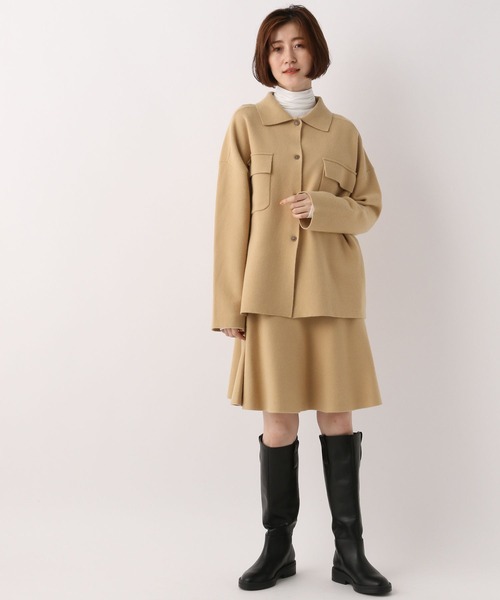 A part by(アパートバイ)の「セットアップ対応/エリツキニットシャツ 123618(シャツ/ブラウス・レディース・ブラック/ベージュ・FREE)」の13枚目の写真