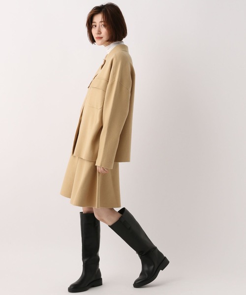 A part by(アパートバイ)の「セットアップ対応/エリツキニットシャツ 123618(シャツ/ブラウス・レディース・ブラック/ベージュ・FREE)」の11枚目の写真