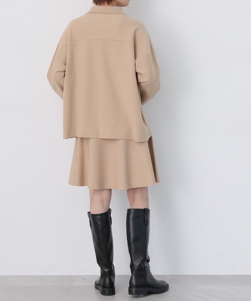 A part by(アパートバイ)の「セットアップ対応/エリツキニットシャツ 123618(シャツ/ブラウス・レディース・ブラック/ベージュ・FREE)」の21枚目の写真