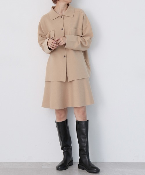 A part by(アパートバイ)の「セットアップ対応/エリツキニットシャツ 123618(シャツ/ブラウス・レディース・ブラック/ベージュ・FREE)」の22枚目の写真
