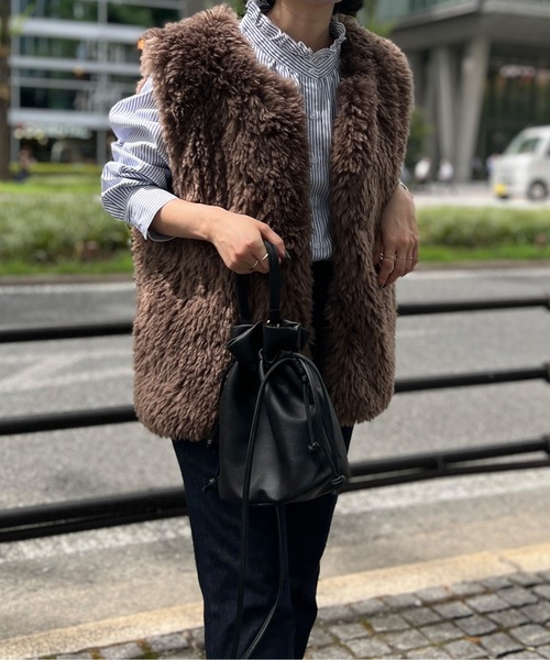 WEB限定】ファーベスト（ベスト）｜Chez toi（シェトワ）の