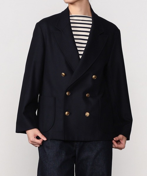 ORCIVAL(オーシバル)の「ORCIVAL | ピークドラペルジャケット WOMEN(テーラードジャケット・レディース・ネイビー・0/1)」の6枚目の写真