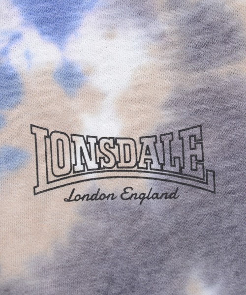 LONSDALE(ロンズデール)の「LONSDALE/ロンズデール セットアップ対応可 ワンポイントロゴ 両脇ポケット トレーニング タイダイ ジップアップ パーカー スウェット(スウェット・メンズ・ベージュ/チャコールグレー・LL/M/L)」の3枚目の写真