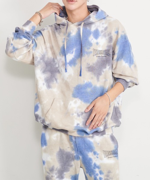 LONSDALE(ロンズデール)の「LONSDALE/ロンズデール セットアップ対応可 ワンポイントロゴ 両脇ポケット トレーニング タイダイ ジップアップ パーカー スウェット(スウェット・メンズ・ベージュ/チャコールグレー・LL/M/L)」の18枚目の写真