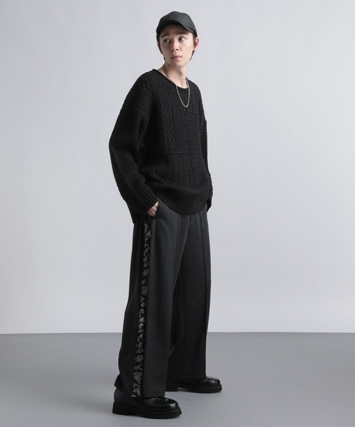 HARE（ハレ）の「クレイジーパターンニット(HARE)（ニット/セーター・メンズ・ブルー/ライトグリーン/ブラック・FREE）」の17枚目の写真