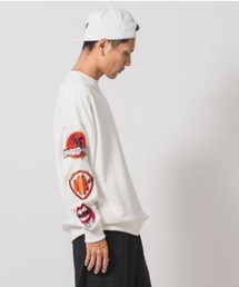 なみおくん 袖ワッペントレーナー ビッグシルエット