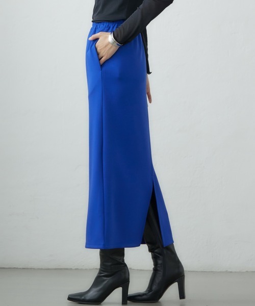 miclat（ミクラ）の「大きいサイズ　カットソロング丈ナロースカート　miclat（スカート・レディース・ブルー/ブラック/ボルドー/ピンク系/グリーン系・L/LL/3L/4L/5L）」の21枚目の写真