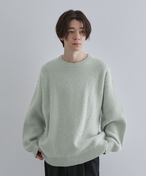 JUNRED（ジュンレッド）の「シャギークルーネックニット（ニット/セーター・メンズ・ブラック/イエロー/グレー系その他/ミント・S/M/L）」の11枚目の写真