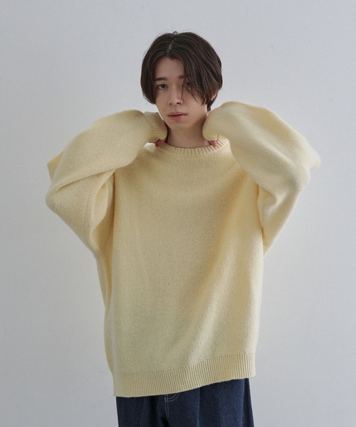 JUNRED（ジュンレッド）の「シャギークルーネックニット（ニット/セーター・メンズ・ブラック/イエロー/グレー系その他/ミント・S/M/L）」の15枚目の写真