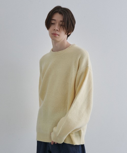 JUNRED（ジュンレッド）の「シャギークルーネックニット（ニット/セーター・メンズ・ブラック/イエロー/グレー系その他/ミント・S/M/L）」の16枚目の写真