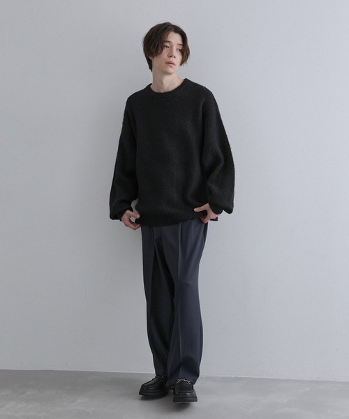 JUNRED（ジュンレッド）の「シャギークルーネックニット（ニット/セーター・メンズ・ブラック/イエロー/グレー系その他/ミント・S/M/L）」の18枚目の写真