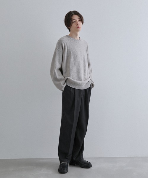 JUNRED（ジュンレッド）の「シャギークルーネックニット（ニット/セーター・メンズ・ブラック/イエロー/グレー系その他/ミント・S/M/L）」の19枚目の写真