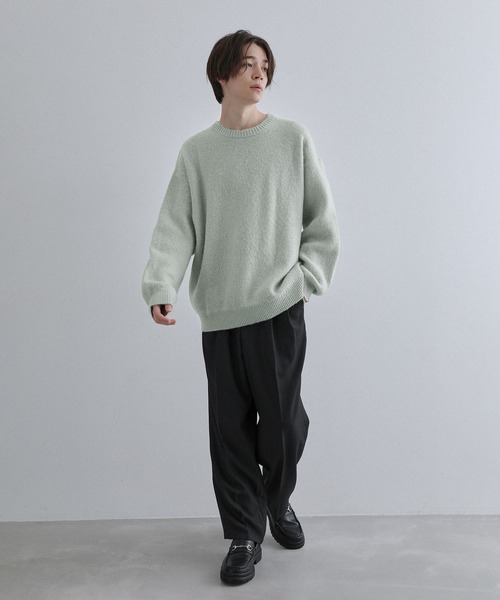 JUNRED（ジュンレッド）の「シャギークルーネックニット（ニット/セーター・メンズ・ブラック/イエロー/グレー系その他/ミント・S/M/L）」の22枚目の写真