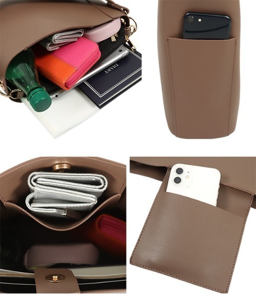 KOBE LETTUCE（コウベレタス）の「[ A4サイズOK ] ワンハンドルショルダースクエアバッグ（トートバッグ・レディース・アイボリー/モカ/チャコール/ブラック・FREE）」の12枚目の写真