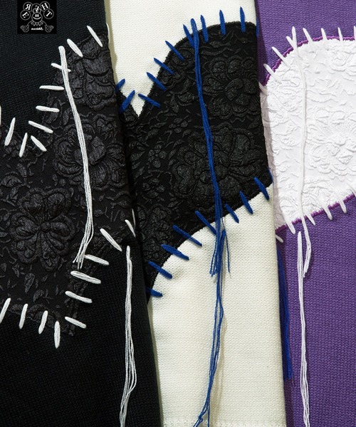 TRICOT CHICトリコシック デザイン ニット パッチワーク osharewalker ニット 長袖 レディース トップス セーター