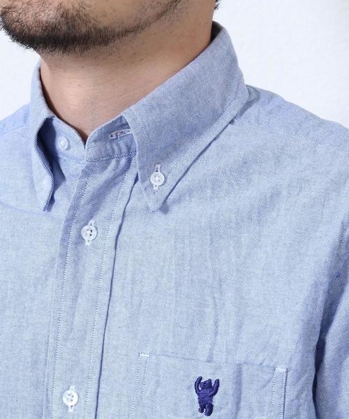 coen（コーエン）の「オックスフォードボタンダウンシャツ半袖（シャツ/ブラウス・メンズ・ホワイト/ネイビー・MEDIUM/LARGE/X-SMALL/X-LARGE/SMALL）」の19枚目の写真