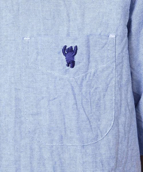 coen（コーエン）の「オックスフォードボタンダウンシャツ半袖（シャツ/ブラウス・メンズ・ホワイト/ネイビー・MEDIUM/LARGE/X-SMALL/X-LARGE/SMALL）」の21枚目の写真