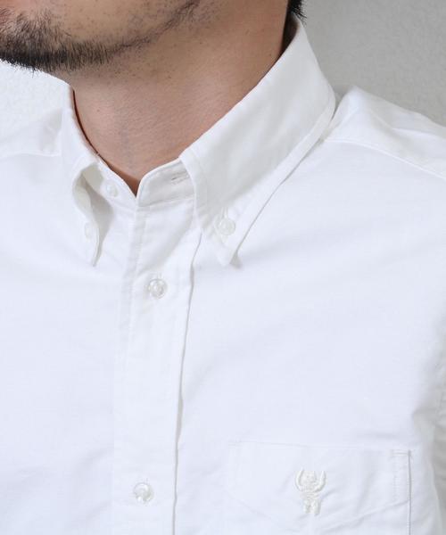 coen（コーエン）の「オックスフォードボタンダウンシャツ半袖（シャツ/ブラウス・メンズ・ホワイト/ネイビー・MEDIUM/LARGE/X-SMALL/X-LARGE/SMALL）」の13枚目の写真