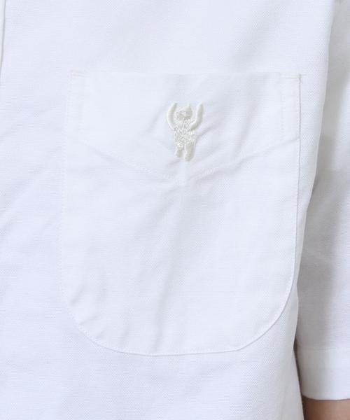 coen（コーエン）の「オックスフォードボタンダウンシャツ半袖（シャツ/ブラウス・メンズ・ホワイト/ネイビー・MEDIUM/LARGE/X-SMALL/X-LARGE/SMALL）」の15枚目の写真