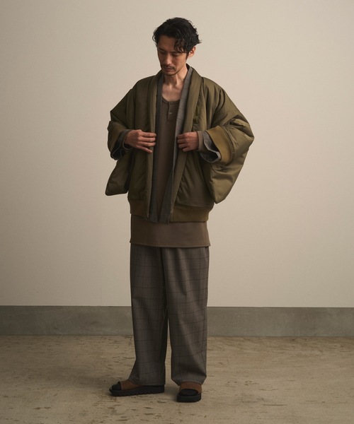 和ROBE（ワローブ）の「和ROBE / MA-1 HAORI（MA-1・メンズ・セージグリーン/ブラック・2/3）」の16枚目の写真