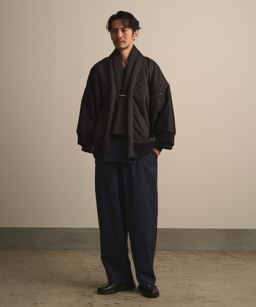 和ROBE（ワローブ）の「和ROBE / MA-1 HAORI（MA-1・メンズ・セージグリーン/ブラック・2/3）」の10枚目の写真