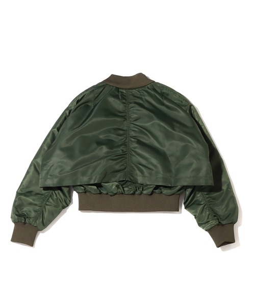 atmos pink(アトモスピンク)の「atmos pink デザインショート MA-1 / アトモスピンク デザインショート エムエーワン(MA-1・レディース・カーキ/ブラック・FREE)」の9枚目の写真