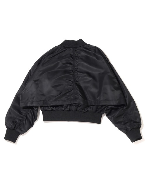 atmos pink(アトモスピンク)の「atmos pink デザインショート MA-1 / アトモスピンク デザインショート エムエーワン(MA-1・レディース・カーキ/ブラック・FREE)」の7枚目の写真