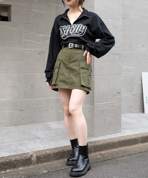 WEGO（ウィゴー）の「WEGO/カーゴミニスカパン（スカート・レディース・カーキ/ベージュ/ブラック・FREE）」の11枚目の写真