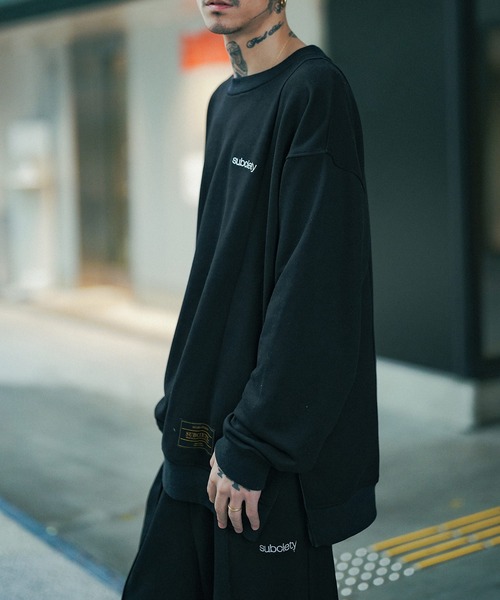 Subciety（サブサエティ）の「SIDEZIP SWEAT（スウェット・メンズ・ブラック/イエロー/グレー・X-LARGE/MEDIUM/LARGE/SMALL）」の2枚目の写真