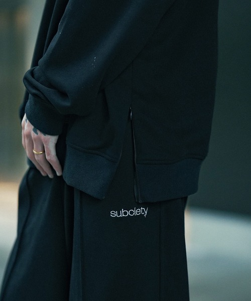 Subciety（サブサエティ）の「SIDEZIP SWEAT（スウェット・メンズ・ブラック/イエロー/グレー・X-LARGE/MEDIUM/LARGE/SMALL）」の5枚目の写真