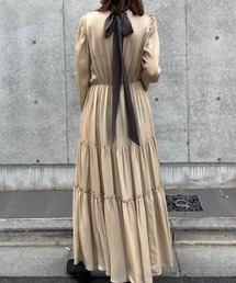 CASA FLINE | バイカラータイティアードドレス(ワンピース)