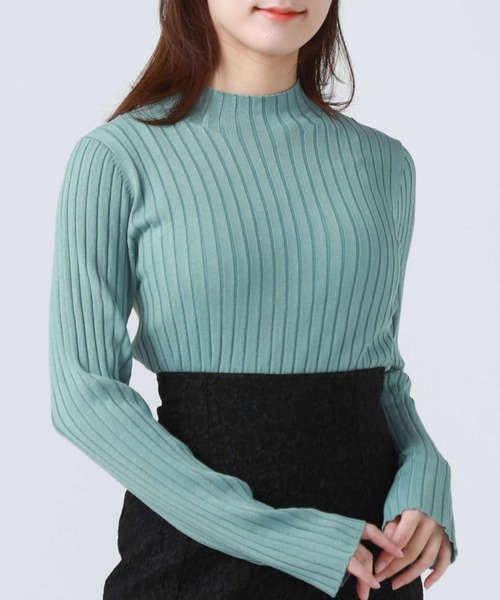 archives（アルシーヴ）の「プチハイリブニット（ニット/セーター・レディース・オフホワイト/ホワイト×ブラック/ブラック/ブルー/パープル/オレンジ・MEDIUM）」の20枚目の写真