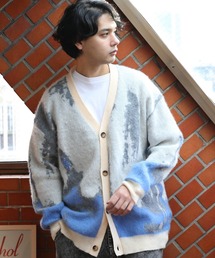 モヘアタッチカーデ