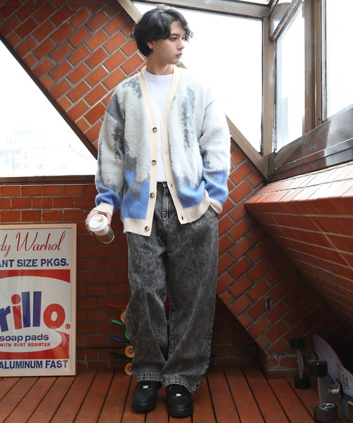 ８(eight)（エイト）の「モヘアタッチカーデ（カーディガン/ボレロ・メンズ・アイボリー/ブラック/マスタード・LARGE/MEDIUM）」の15枚目の写真