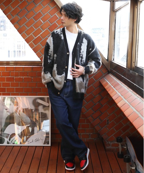 ８(eight)（エイト）の「モヘアタッチカーデ（カーディガン/ボレロ・メンズ・アイボリー/ブラック/マスタード・LARGE/MEDIUM）」の21枚目の写真