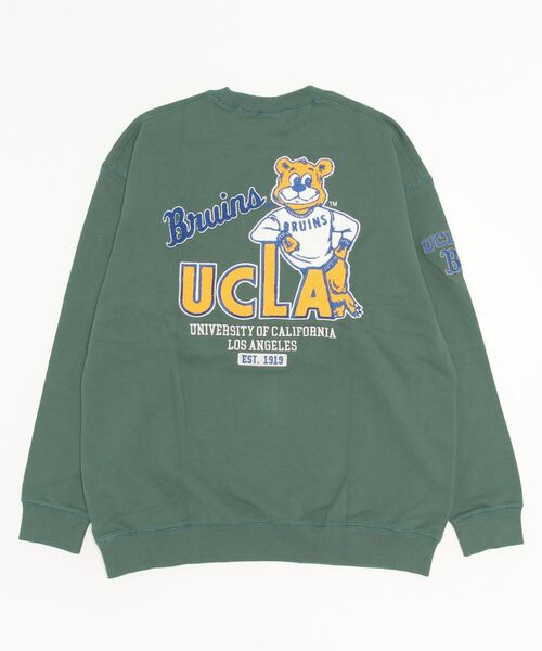 UCLA（ユーシーエルエー）の「[UCLA/ユーシーエルエー] バックサガラ刺繍 ビックシルエット 裏毛クルーネックスウェット（スウェット・レディース・チャコール/ホワイト/ダークグリーン・L/M）」の5枚目の写真