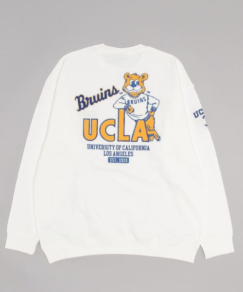 UCLA（ユーシーエルエー）の「[UCLA/ユーシーエルエー] バックサガラ刺繍 ビックシルエット 裏毛クルーネックスウェット（スウェット・レディース・チャコール/ホワイト/ダークグリーン・L/M）」の6枚目の写真