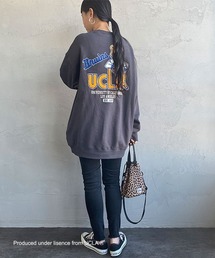UCLA | [UCLA/ユーシーエルエー] バックサガラ刺繍 ビックシルエット 裏毛クルーネックスウェット(スウェット)