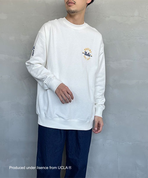 UCLA（ユーシーエルエー）の「[UCLA/ユーシーエルエー] バックサガラ刺繍 ビックシルエット 裏毛クルーネックスウェット（スウェット・レディース・チャコール/ホワイト/ダークグリーン・L/M）」の16枚目の写真