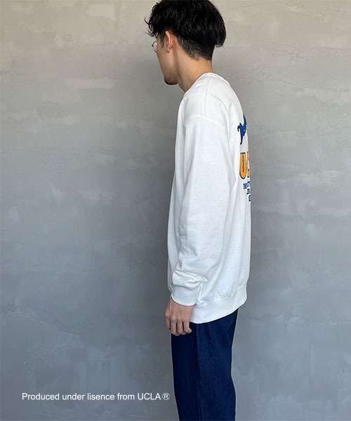 UCLA（ユーシーエルエー）の「[UCLA/ユーシーエルエー] バックサガラ刺繍 ビックシルエット 裏毛クルーネックスウェット（スウェット・レディース・チャコール/ホワイト/ダークグリーン・L/M）」の17枚目の写真