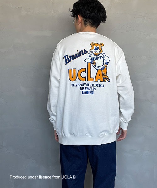 UCLA（ユーシーエルエー）の「[UCLA/ユーシーエルエー] バックサガラ刺繍 ビックシルエット 裏毛クルーネックスウェット（スウェット・レディース・チャコール/ホワイト/ダークグリーン・L/M）」の18枚目の写真