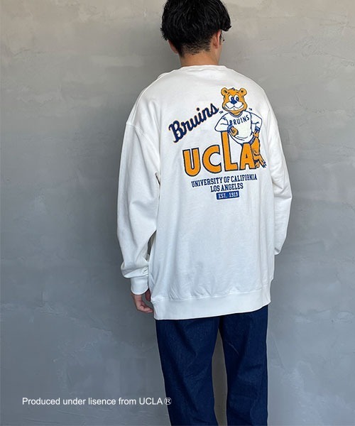 UCLA（ユーシーエルエー）の「[UCLA/ユーシーエルエー] バックサガラ刺繍 ビックシルエット 裏毛クルーネックスウェット（スウェット・レディース・チャコール/ホワイト/ダークグリーン・L/M）」の21枚目の写真