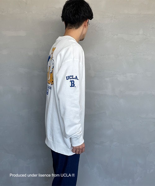 UCLA（ユーシーエルエー）の「[UCLA/ユーシーエルエー] バックサガラ刺繍 ビックシルエット 裏毛クルーネックスウェット（スウェット・レディース・チャコール/ホワイト/ダークグリーン・L/M）」の20枚目の写真