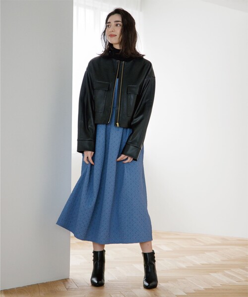 OPAQUE.CLIP（オペークドットクリップ）の「◆シアーハイネックカットソー（Tシャツ/カットソー・レディース・ブラック/ホワイト系/イエロー・36/40/38）」の21枚目の写真