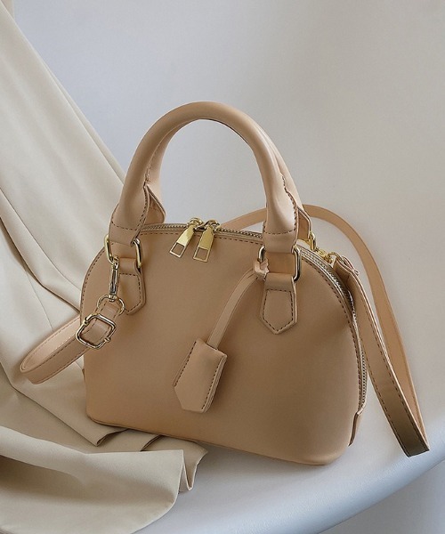 MAISON BREEZE(メゾンブリーズ)の「【MAISON BREEZE】フェイクレザーミニボストンショルダーバッグ KNF(ショルダーバッグ・レディース・オレンジ/ベージュ/ブラック/ブルー/グリーン/ピンク/ホワイト・FREE)」の5枚目の写真