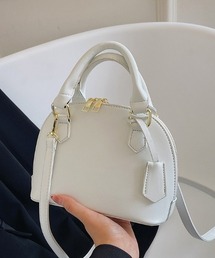 【MAISON BREEZE】フェイクレザーミニボストンショルダーバッグ KNF