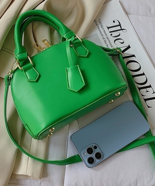 MAISON BREEZE(メゾンブリーズ)の「【MAISON BREEZE】フェイクレザーミニボストンショルダーバッグ KNF(ショルダーバッグ・レディース・オレンジ/ベージュ/ブラック/ブルー/グリーン/ピンク/ホワイト・FREE)」の11枚目の写真