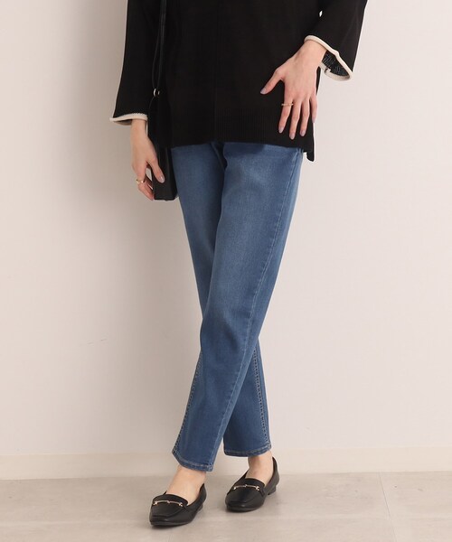 SHOO・LA・RUE（シューラルー）の「◆【SS-3L/洗える】デニムスキニーパンツ（デニムパンツ・レディース・ブルー/ダークネイビー・01/04/05/10/02/03）」の2枚目の写真