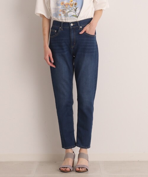 SHOO・LA・RUE（シューラルー）の「◆【SS-3L/洗える】デニムスキニーパンツ（デニムパンツ・レディース・ブルー/ダークネイビー・01/04/05/10/02/03）」の3枚目の写真